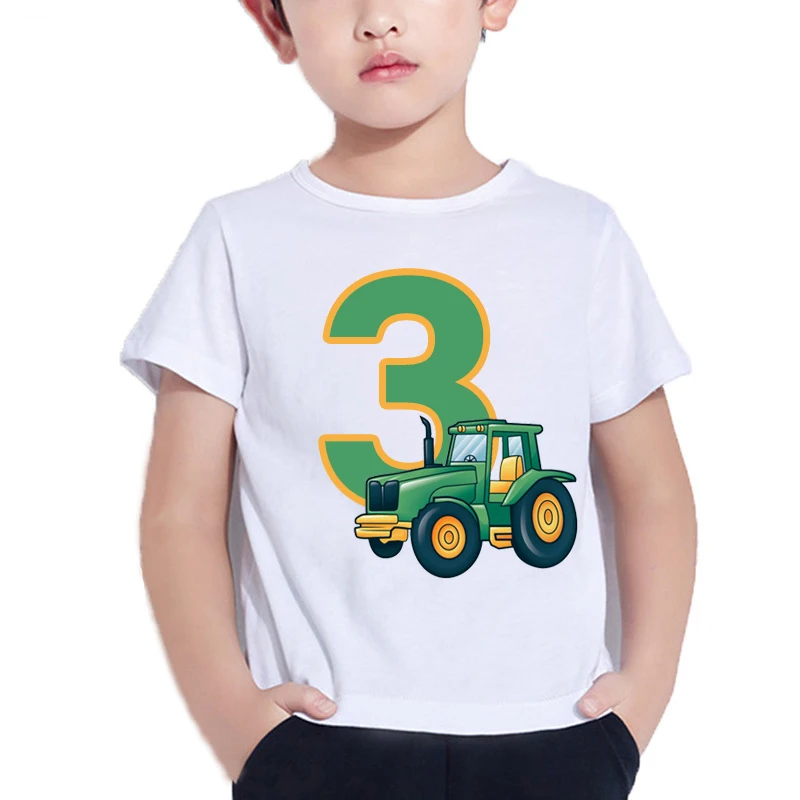 2022 New Boys Simpatico Trattore Agricolo 1-9 Anni Maglietta Di Buon Compleanno Regalo Di Festa Di Compleanno Per Bambini Vestiti Divertenti Per Bambi