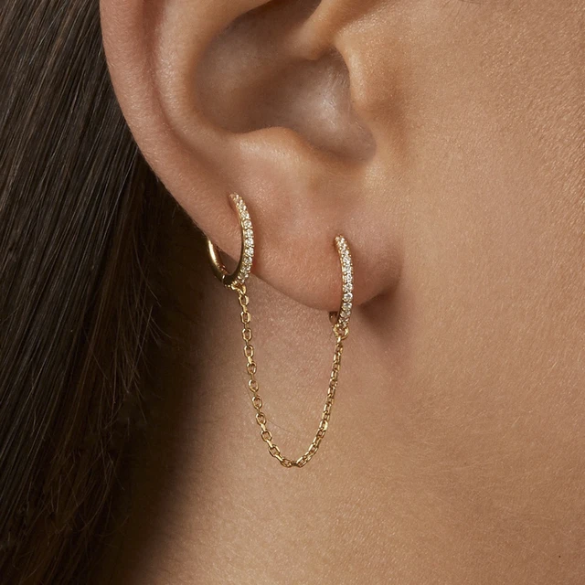Earrings Fake Double Piercing | Fashion Spiral Hoops Earrings - Piercing  Hoop Earring - Aliexpress