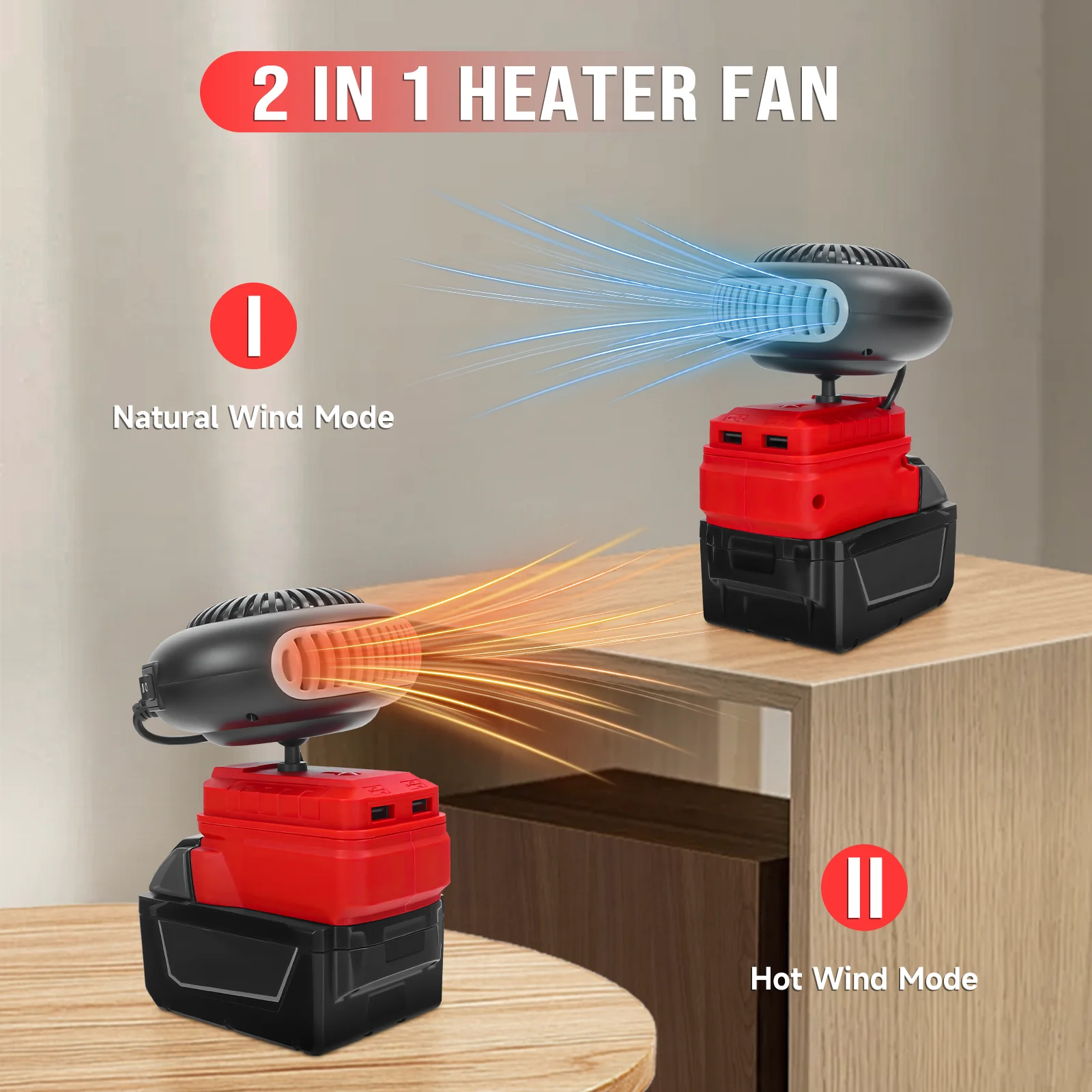 Portable Warm Air Blower Car Heater Cordless Car Defroster Windshield Heater Fas