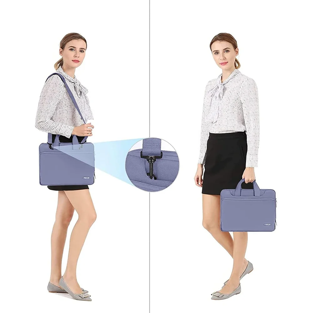 Bolsa para Portátil Case 13.3 14 15.6 17.3 Polegada para 2023 Macbook Pro ar m1 m2 Dell Lenovo hp Asus Notebook Bolsa de Ombro Maleta Manga - Imagem 5