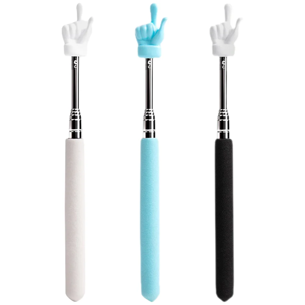 

3 Pcs Blackboard Kids Teaching Supplies Handheld Indicator Stick Finger Type Reading Pointing Rod Pointer Presenting Office