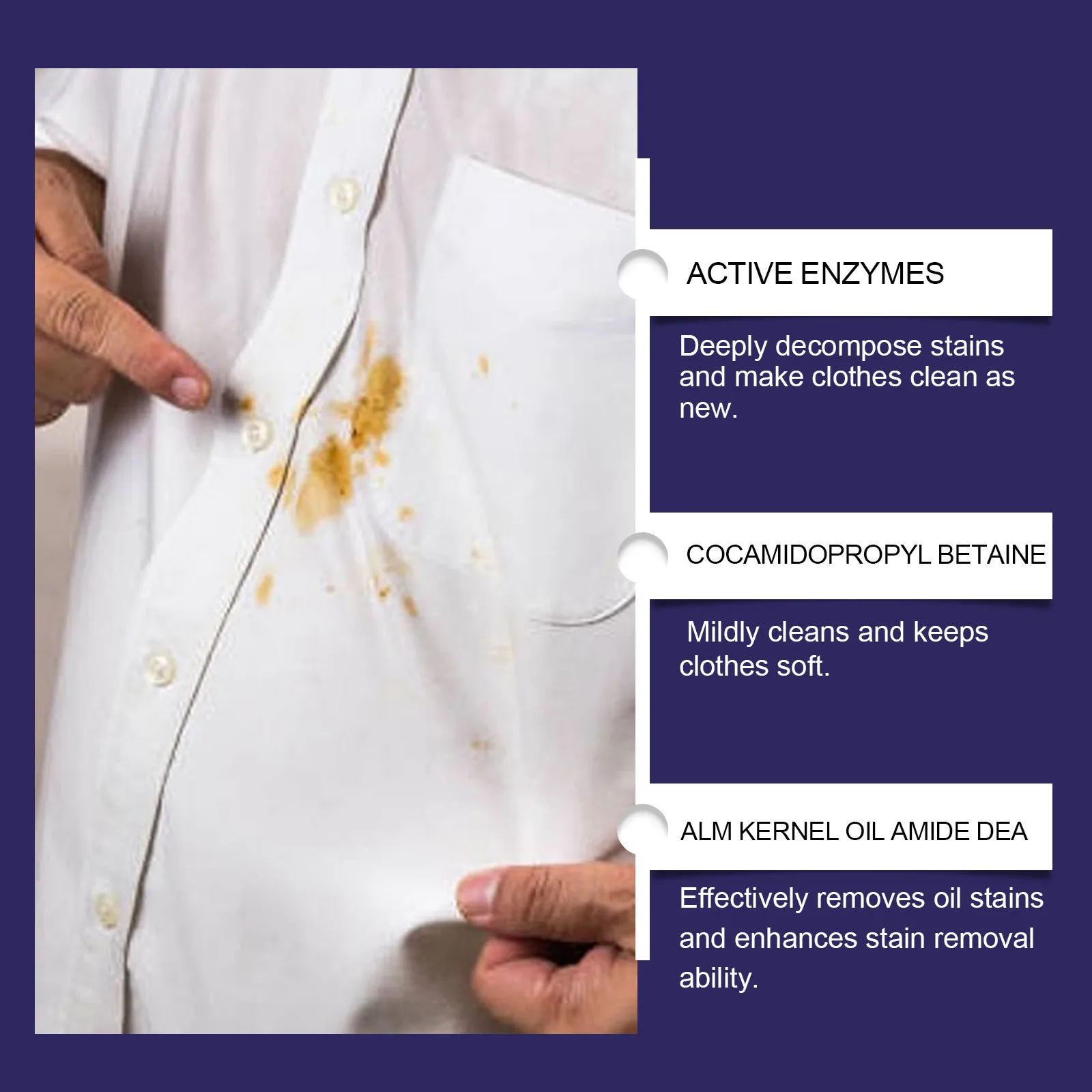 100ml Laundry Stain Remover Odour Remover Active Enzyme Cleaning Agent For Underwear Bra Pants T-Shirt Cleaning Supplies