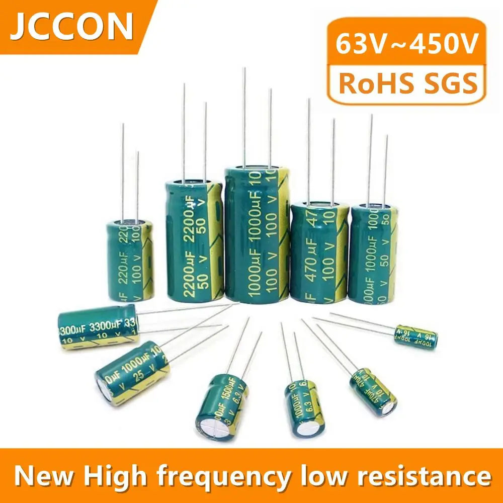 Aluminum Capacitor 6.3v 10v 16v 25v 35v 50v 63v 100v 400v 450v 100uf 220uf 330uf 470uf 680uf 1000uf 1500uf 2200uf 3300uf 10000uf