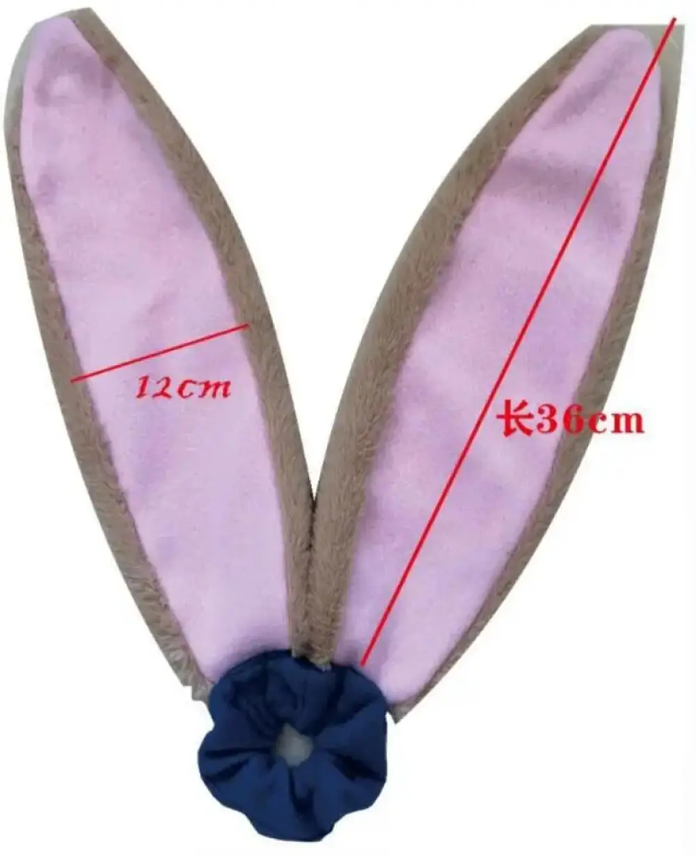 Bunny Girl Stirnband Cosplay Hasenohren Graue Plüsch-Ohrringe Kopfschmuck Biegbare Ohrringe Haarbänder Weihnachtsgeschenk Verkleidung – Detail 1