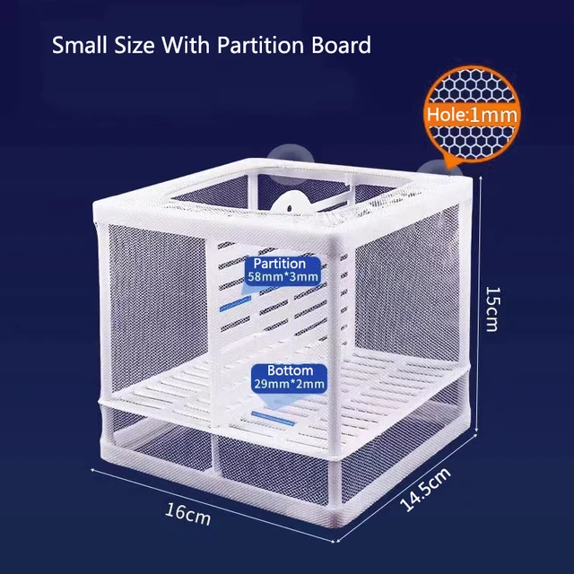 Scatola Di Allevamento Per Avannotti Acquario Doppio Strato - Rete Isolamento Con Ventosa - Foto 2