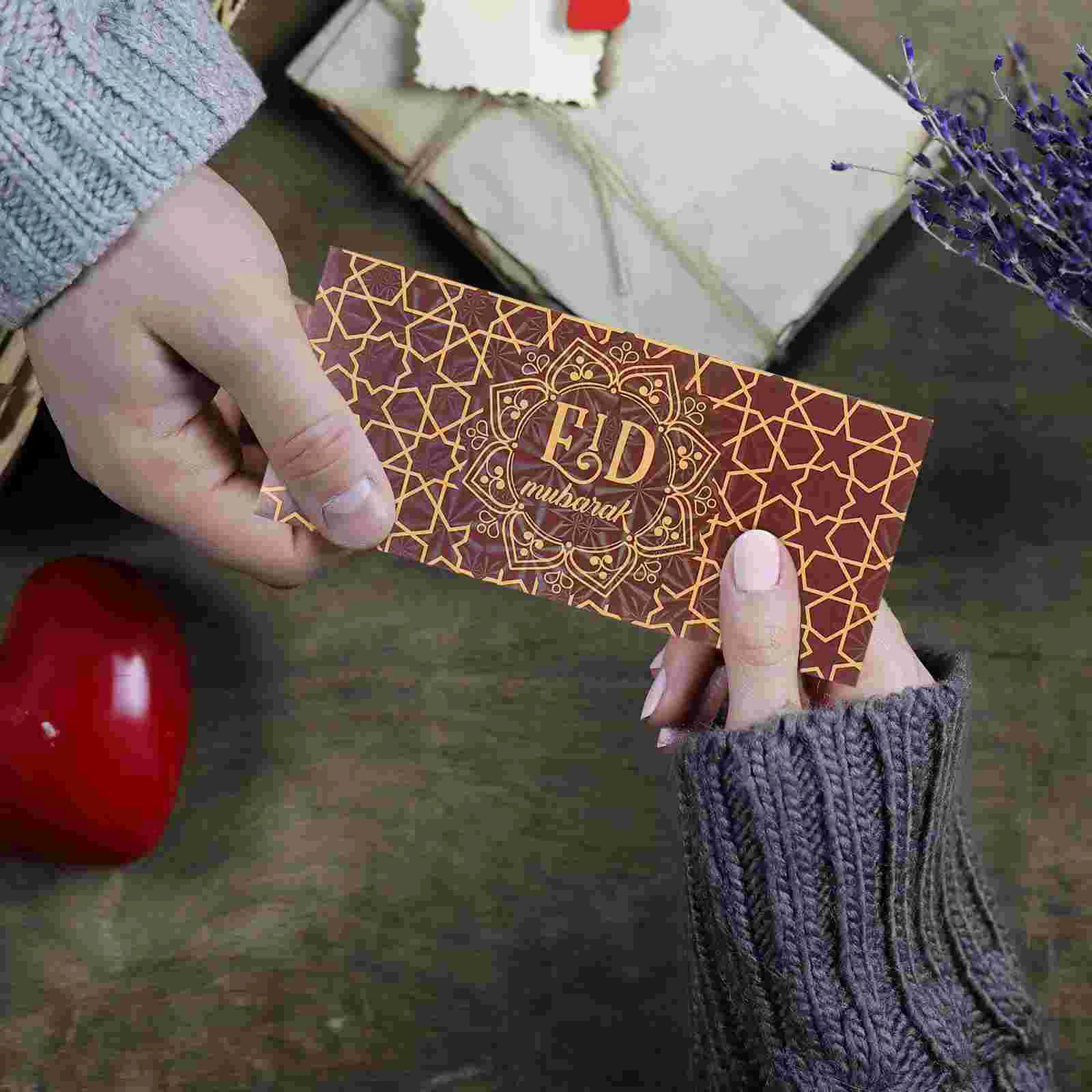 Red Envelope Bag Paper Blessing Envelopes Eid Cards Envelopes Party Bag Filler Bills Receipt 12 Pcs