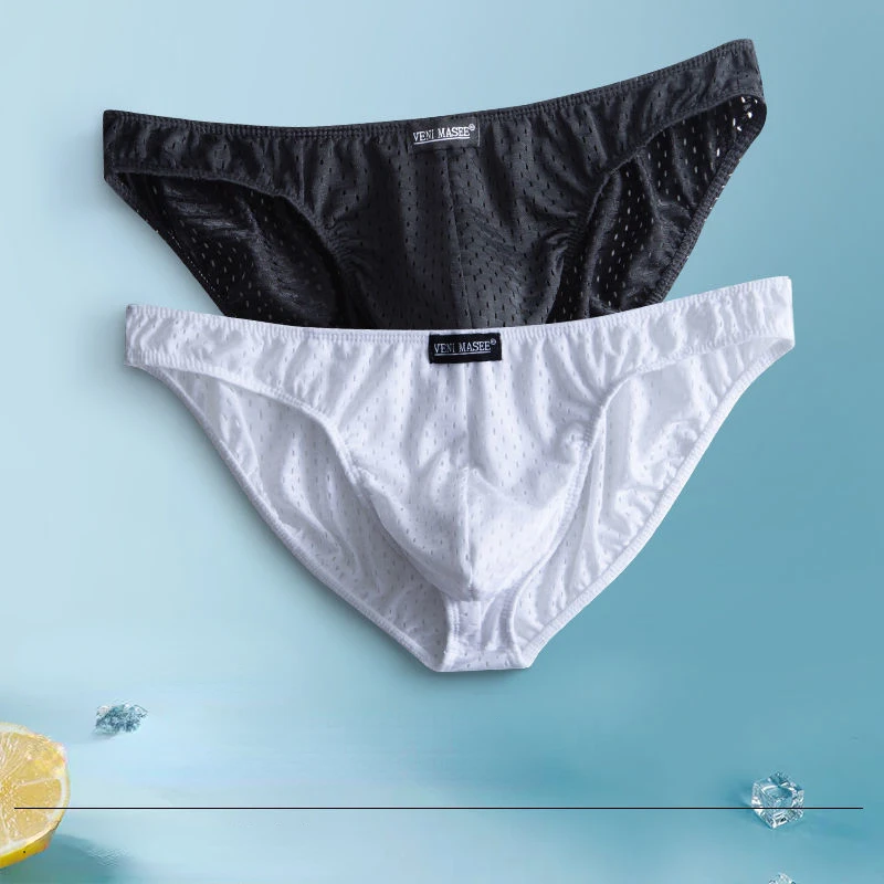 Man Ultra Low Waist Briefs Super Thin Breathable Sexy Lingerie Gay Big Dick Underwear Seamless Sport Bulge Penis Pouch Boxer 6