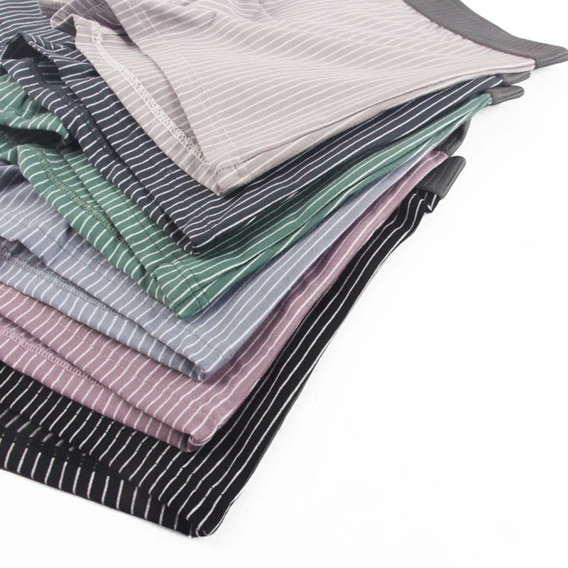 12 Pcs Men's Boxers Men's Cotton Briefs Panties Underwear Men Boxer Shorts Stripe Underpants Comfortable Plus Size Boxer XL-5XL