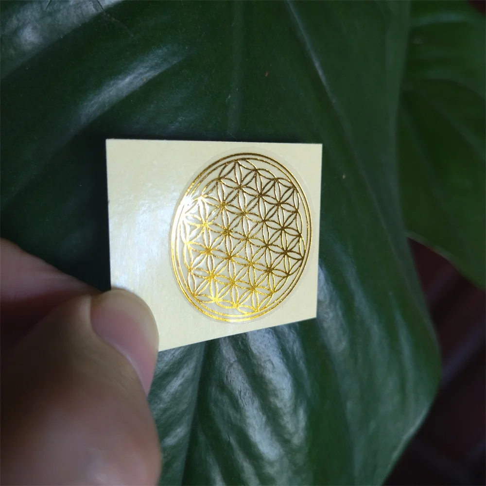 80 Adesivi Orgonite Oro Geometrici Sacri: Albero Della Vita, Fiore Della Vita, Piramidi Per Fai Da Te