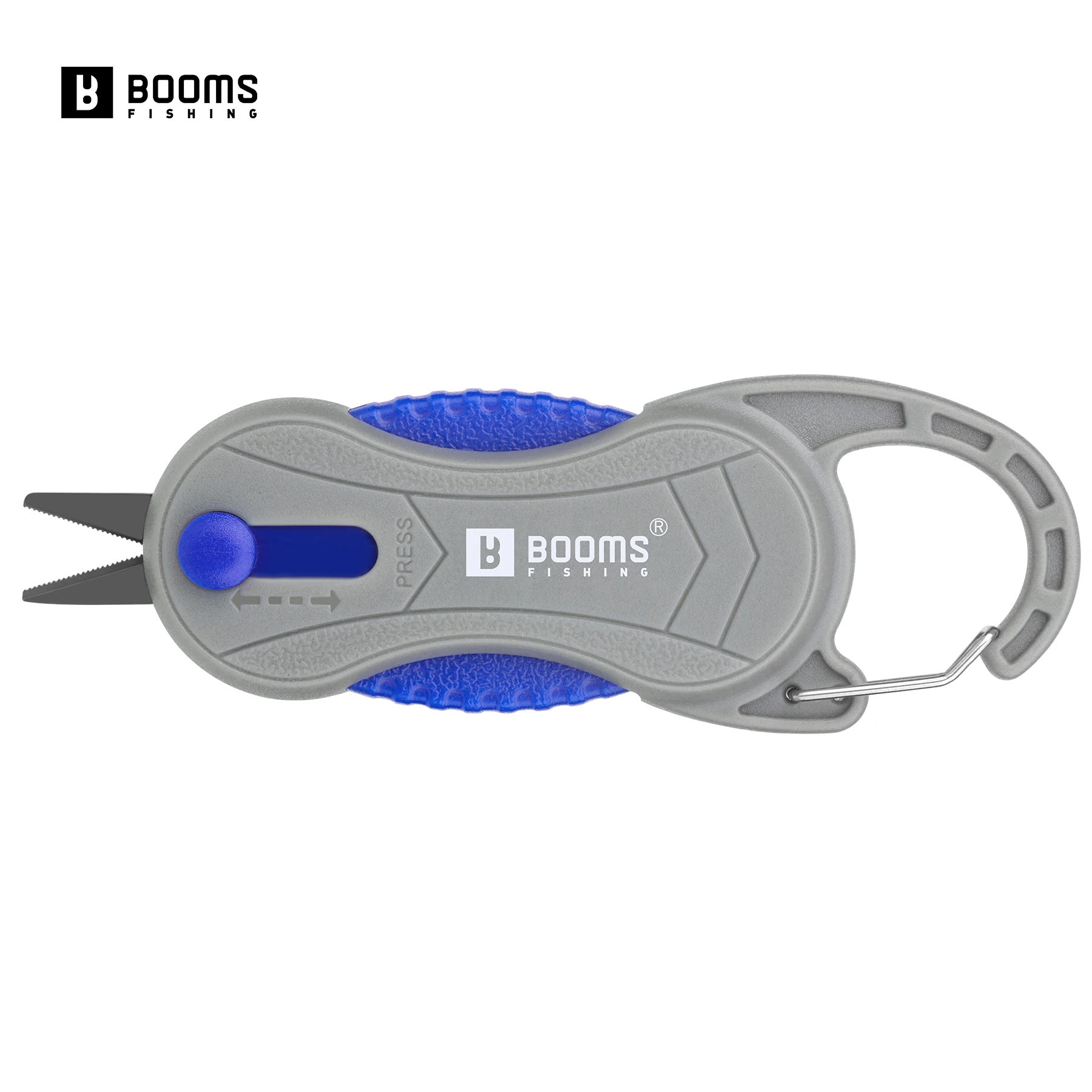 Booms Fishing FR2 einziehbarer Angelschnurschneider, Edelstahlklingen für geflochtene Mono-Fluor-Schnur, Reinigungsnadel-Werkzeug