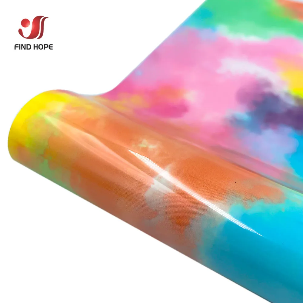 Camo Cloud Flower Pattern Heat Transfer Vinyl Film for DIY Textile and Bag Decoration