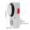 24 Hour Cyclic Timer Switch Kitchen Timer Outlet Universal Timing Socket Mechanical Timer 220VAC UK EU US Plug Timing Socket 6