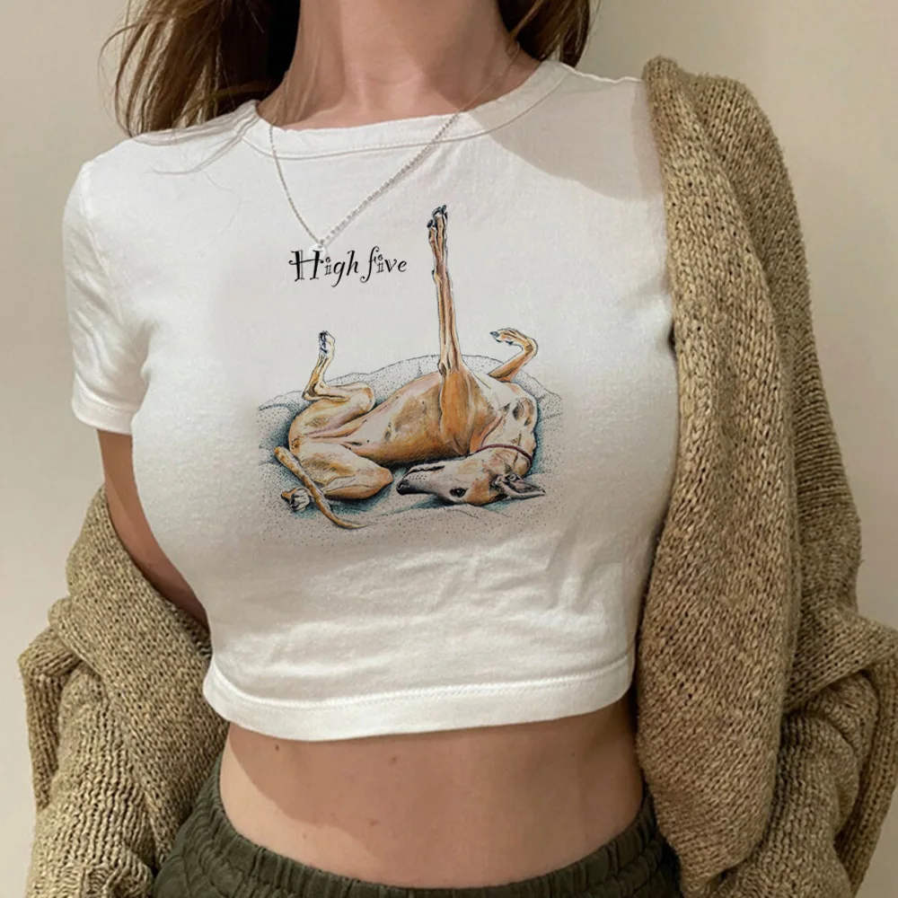 

Greyhound 90s vintage crop top girl vintage cyber y2k yk2 goth crop top