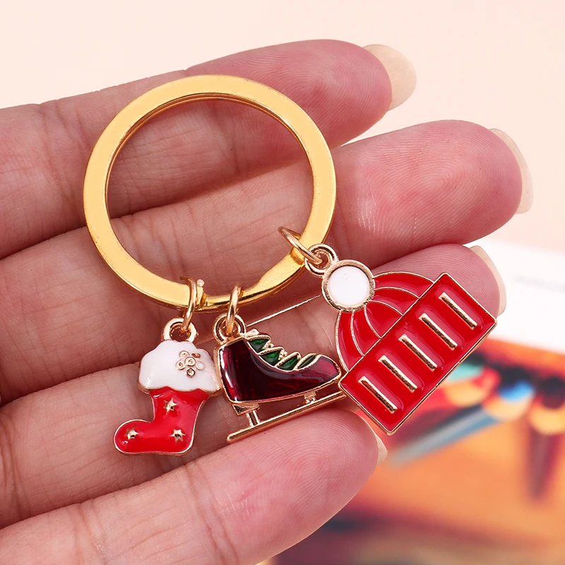 Niedlicher Emaille-Weihnachts-Schlüsselanhänger, Schneemann, Weihnachtsmann, Schlüsselanhänger, Anhänger für Frauen und Mädchen, Handtasche, Dekor, DIY, handgefertigter Schmuck, Geschenke – Detail 28