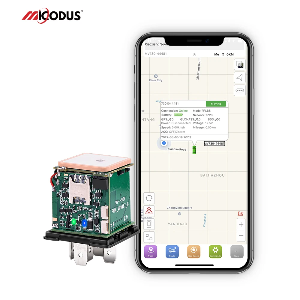MiCODUS Rastreador GPS 4G Tracker MV730G Relay GPS Tracker Motorcycle Cut Off Fuel 9-95V Geo-fence Vibration ACC Alarms Free APP