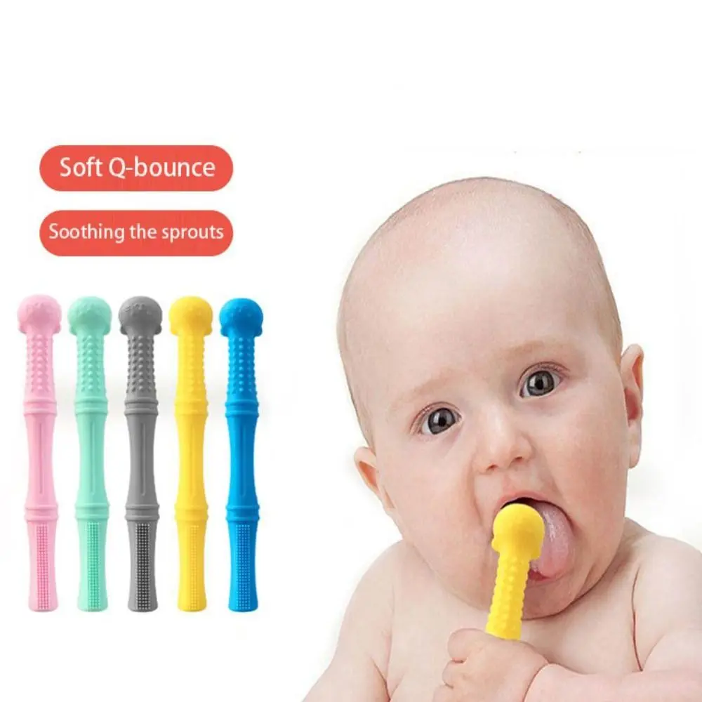 Baby Grinding Rod Long Tube Baby Non-toxic Gum Mother and Supplies Silicone Bite Glue