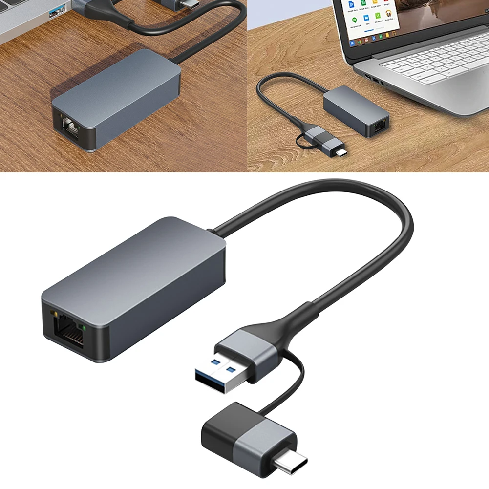 

Внешняя сетевая карта с разъемами типа A/Type C и RJ45 на 2,5 ГГц, 2500 Мбит/с