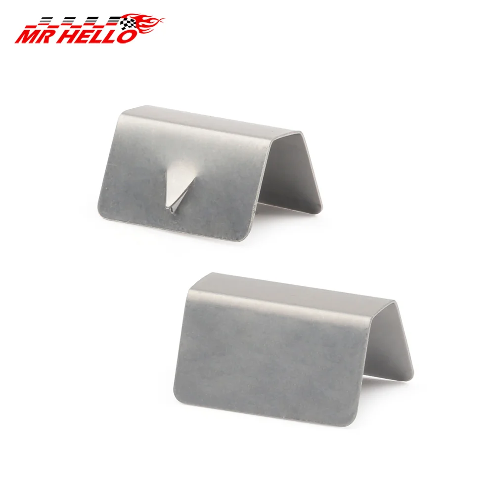 EVGATSAUTO Clip Di Fissaggio In Acciaio Inox Per Deflettori Antipioggia Auto - Universali, Resistenti Alla Ruggine, Set Di Clip Per Canale