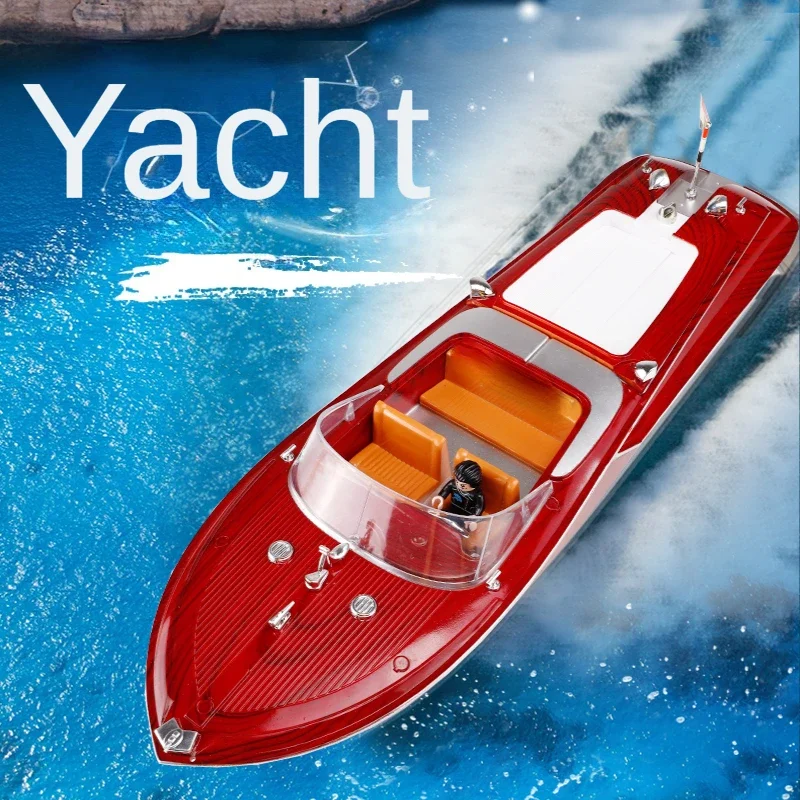 RC Speed Boat High-horsepower Electric Yacht Cruise Model Racing Boat Boy Water Classic Retro Toy Boat 2