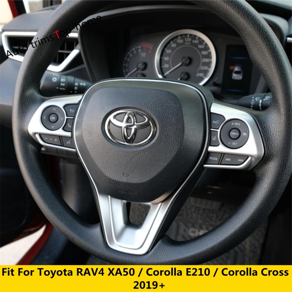 Pulsante Del Volante Cornice Decorazione Copertura Trim Misura Per Toyota Rav4 Xa50 / Corolla E210 / Corolla Cross 2019 -2023 Accessori