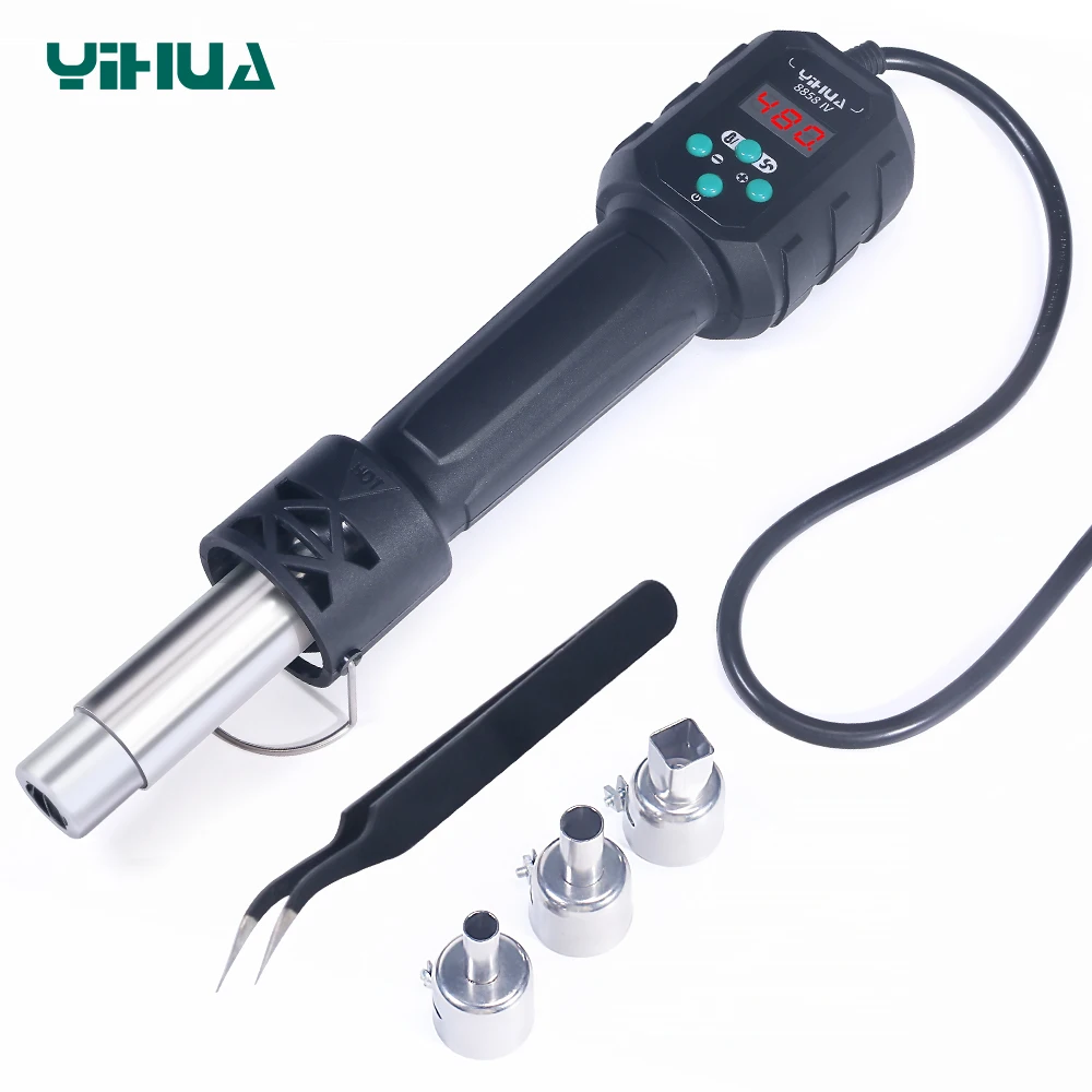 YIHUA pistola ad aria calda temperatura regolabile 8858-IV 700W stazione di saldatura per rilavorazione di saldatura LCD pistola termica digitale BGA IC strumenti di saldatura