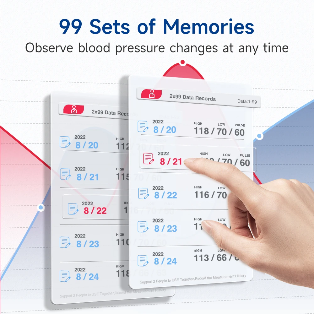 Yongrow LED Portable Upper Arm Blood Pressure Monitor Measurement Tool Portable Digital Tonometer Sphygmomanometer BP monitor 6