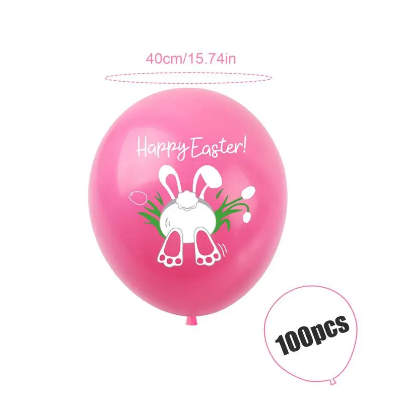 Happy Easter Balloons 100X Cute Eggs Bunny Chick Balloon Happy Decor Themed Party Latex Party Supplies Decorations