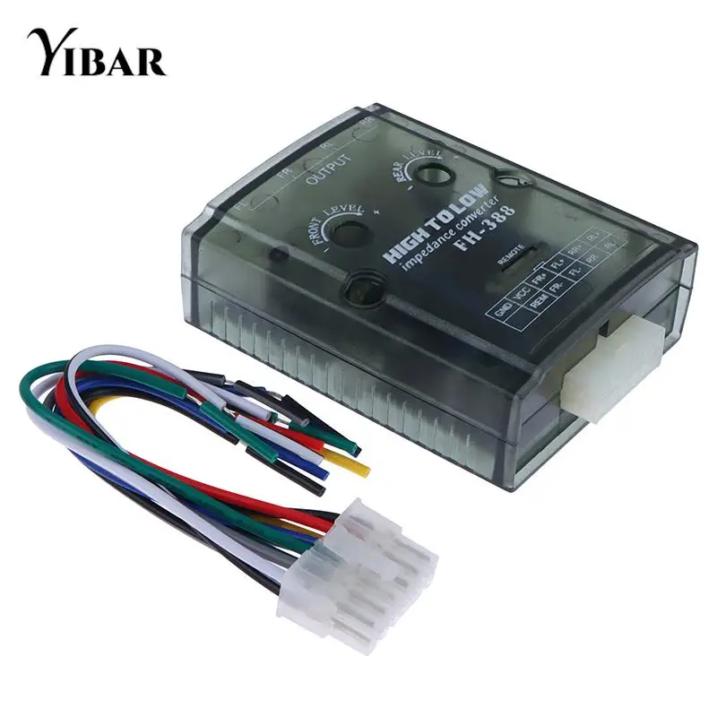 

12V 4 Channel Audio Impedance Converter High To Low Line Car Stereo Radio Speaker Frequency Filter