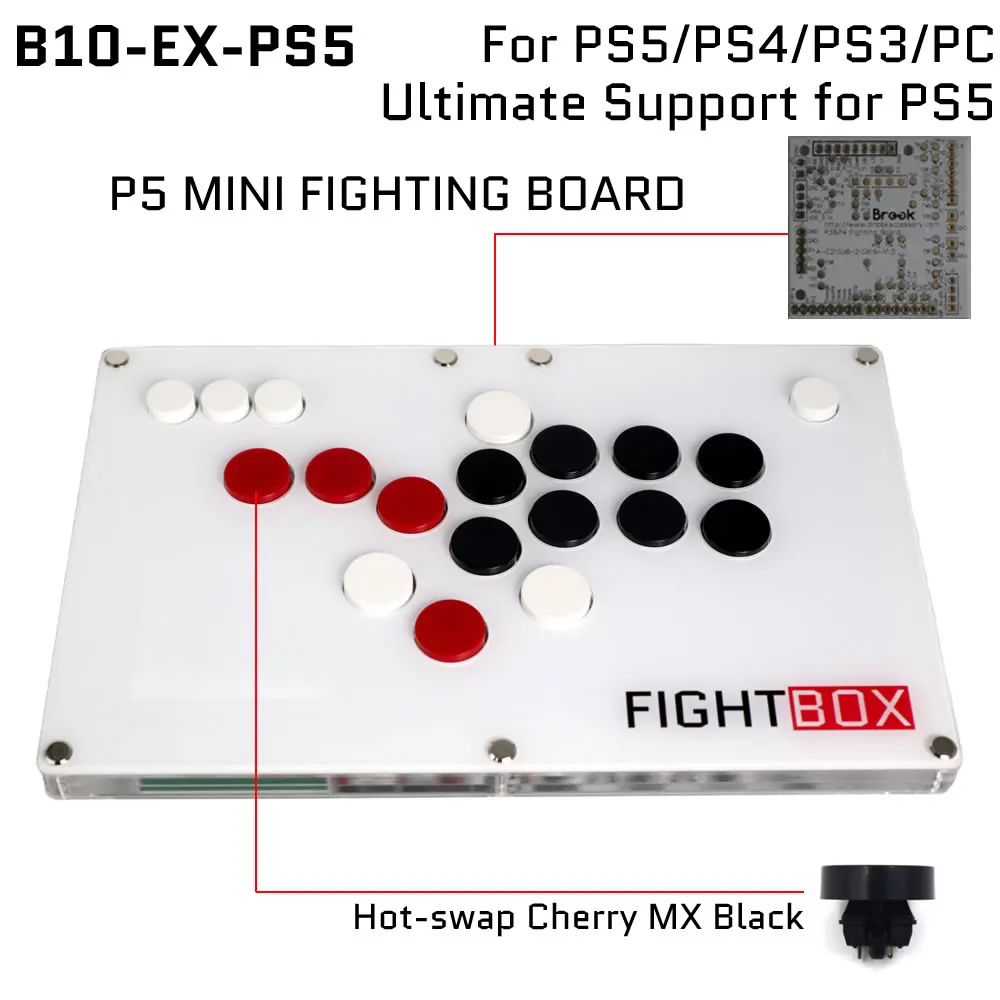 アーケードゲームコントローラー,FightBox-B10-EXボタン,PC, PS