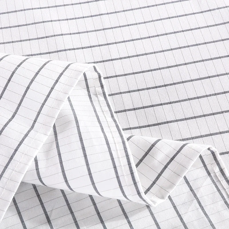 Sleep better Cotton stripe Silver Flat Sheet（210*260CM） bed Sheet  Antimicrobial Fabric Conductive Grounding earthing sleep 5