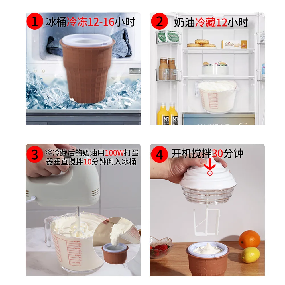 Ice Cream Maker Mini DIY Homemade Frozen Yogurt Machine For Kids New Household Amazon 4