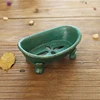 Cast Iron Soap Dish Footed Boat Gold Green Handmade Home Garden Decor Heavy Metal Storage Tray Antique Bathroom Accessories 4