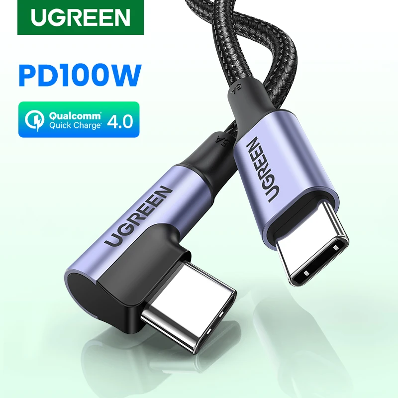 UGREEN-100W USB C To USB C 케이블, 애플 맥북 프로 삼성 샤오미 고속 충전 4.0 PD 고속 충전 케이블