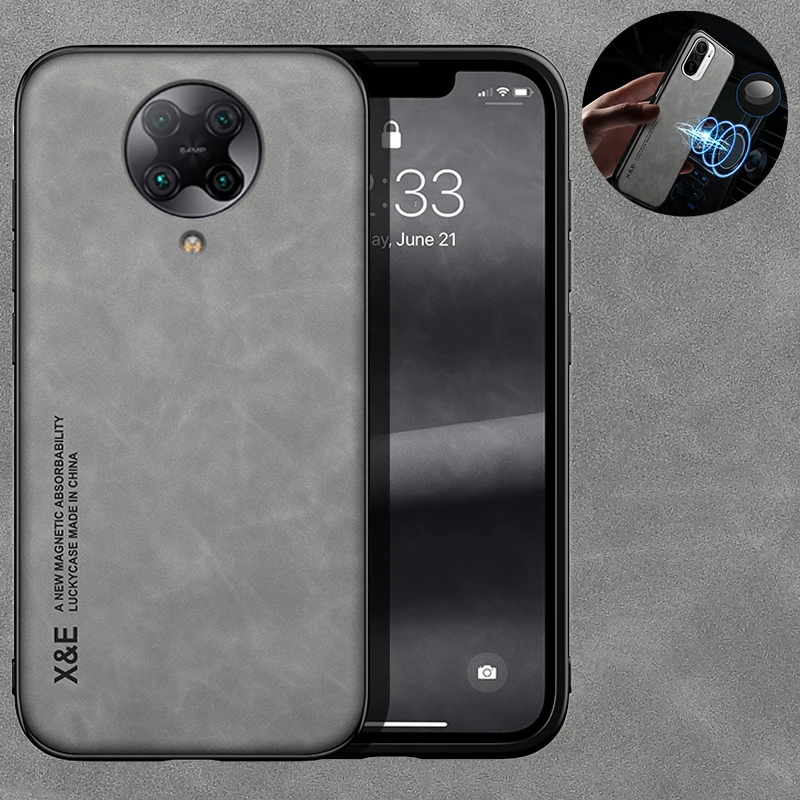 Чехол для Xiaomi Redmi K30S K30i K20 K30 Pro, роскошный кожаный магнитный автомобильный держатель, чехол для телефона Mi POCO X2 F2 M2 Pro, задняя крышка