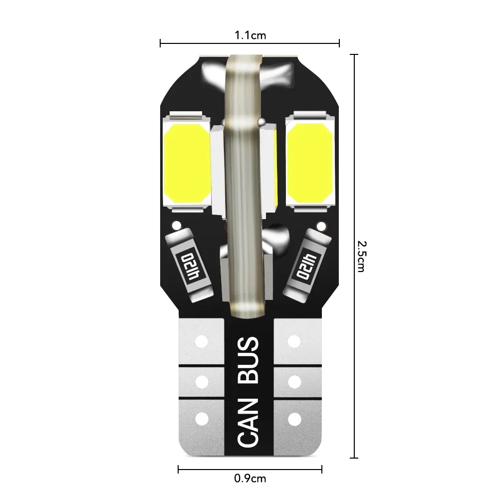 HSUN 194 bombillas LED azul hielo 168 2825 W5W T10 cuña LED bombillas de  repuesto extremadamente brillantes Canbus sin errores para indicador de