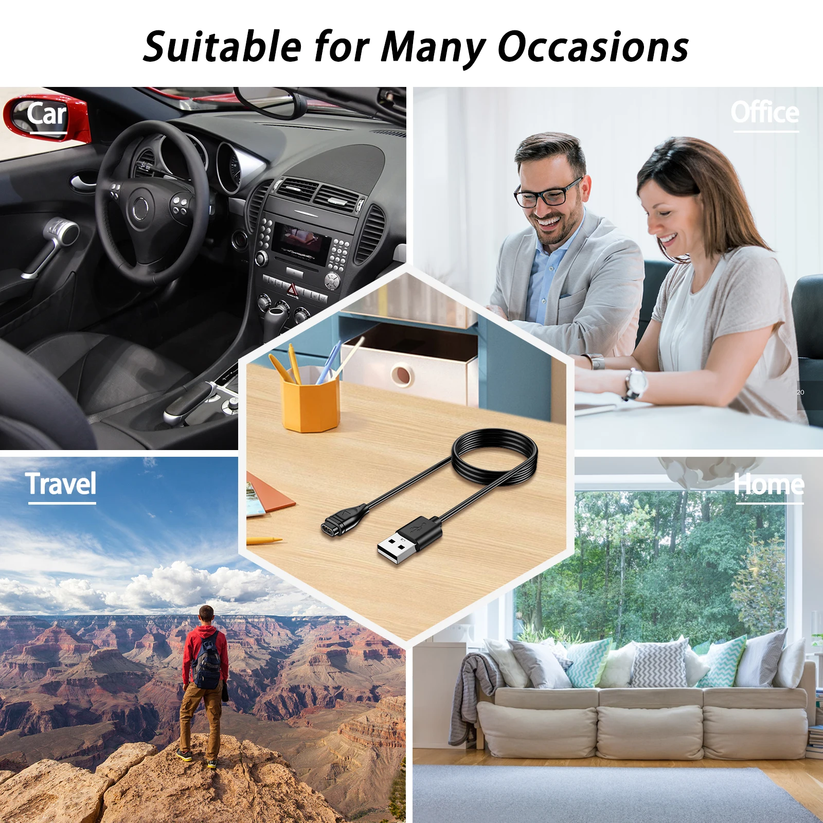 Universal USB Charging Cable for Coros Smart Watches - Durable and Efficient Charger for Coros Accessories
