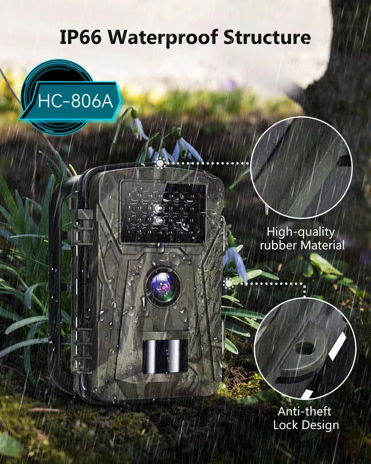 HC-806A Trap Trail Hunting Camera Suntekcam 16MP IP65 Waterproof Night Vision Wild Cameras Photo Trap 940nm Viewing animal