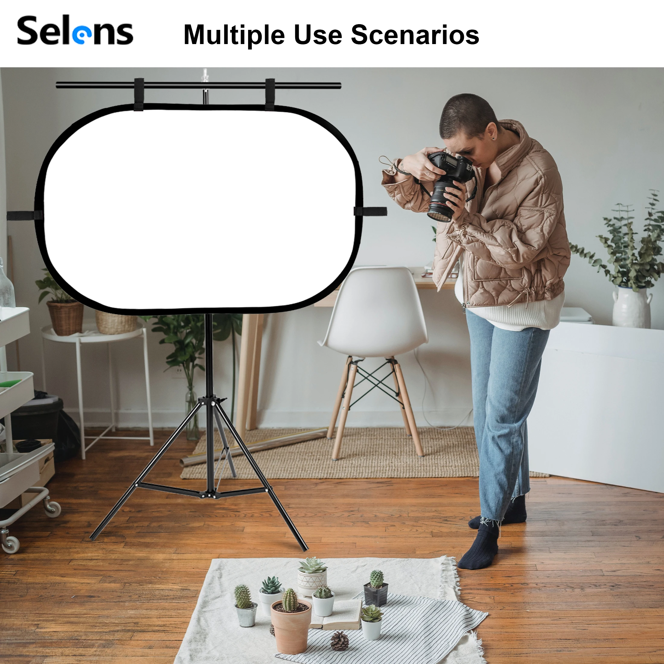 Selens White Diffuser Foldable Light Diffuser Light Diffusion Panel Reflector Production Video Studio Photography Portrait Shot