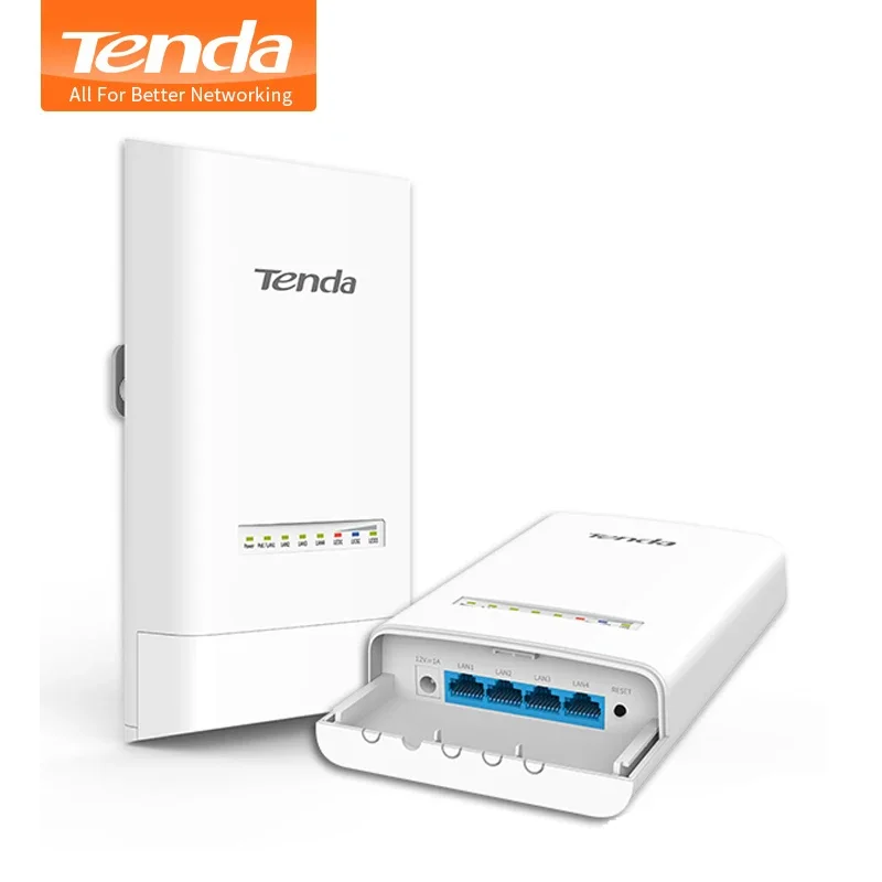 Tenda OS3 5KM 5GHz 867Mbps Outdoor CPE Wireless WiFi Repeater Extender Router AP POE Adapter Two-piece Set wireless router