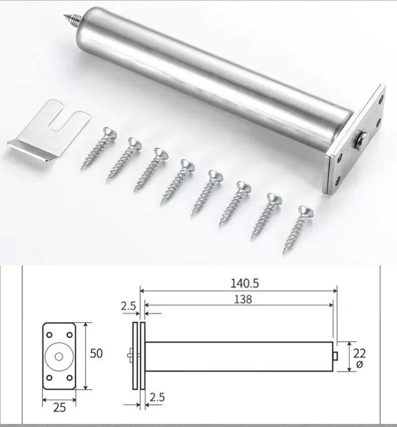 Invisible door closer hidden home door automatic closer hidden device spring adjustable hinge hardware