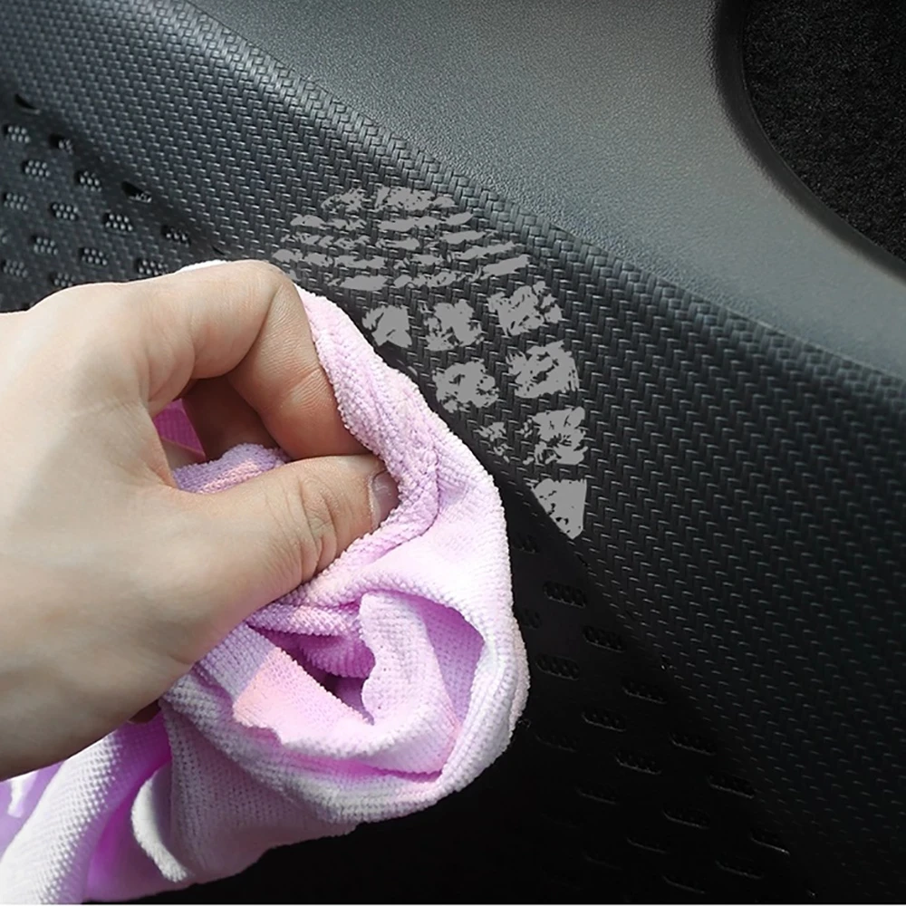 For Tesla-Model 3 Model Y Car Door Anti Kick Pad Leather Protection Film Protector Stickers Carbon Trim Accessories