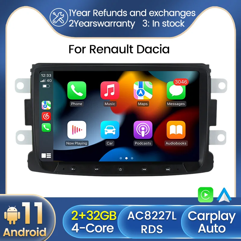 Android 2Din Car Radio Multimedia Player For Renault Duster Sandero Lodgy Capture Symbol Docker Navigation GPS WIFI BT | Автомобили и