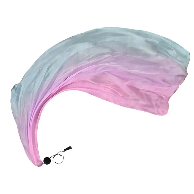 

Dance Silk Veil Belly Dance Silk Scarf Veils Poi Streamer Gradual Colors Silk Poi Flags With Poi Ball Belly Dance Silk Scarf