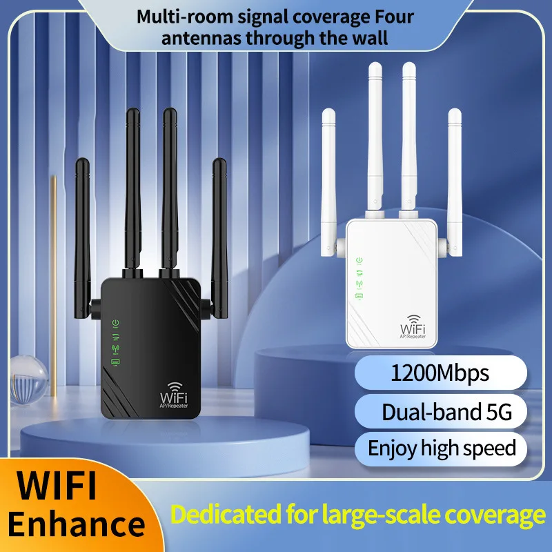 Répéteur WiFi sans fil 5 mesurz, 1200Mbps, amplificateur de signal