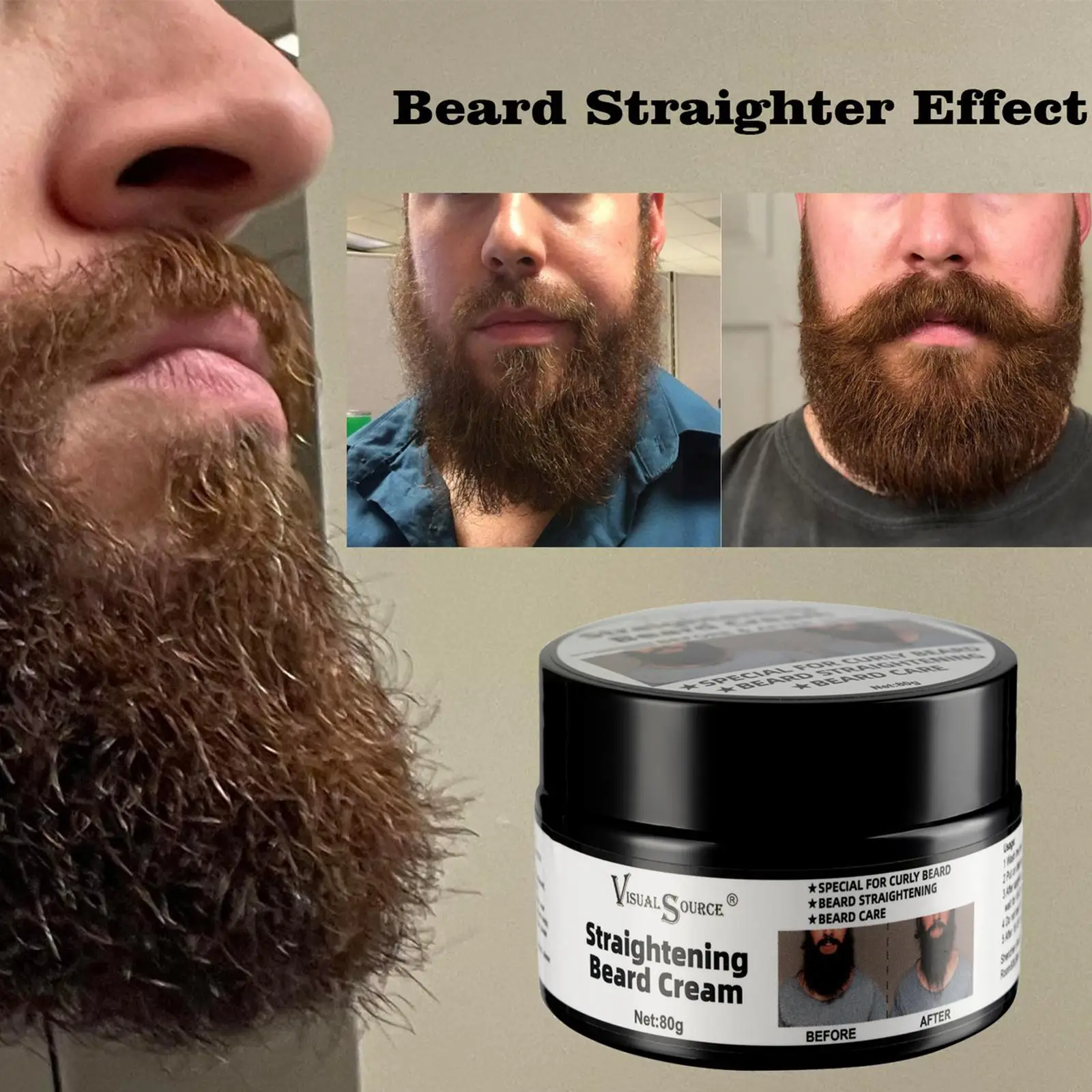 Beard Balm Wax Mustache Ointment Cream Oil Conditioner Styling G9S4