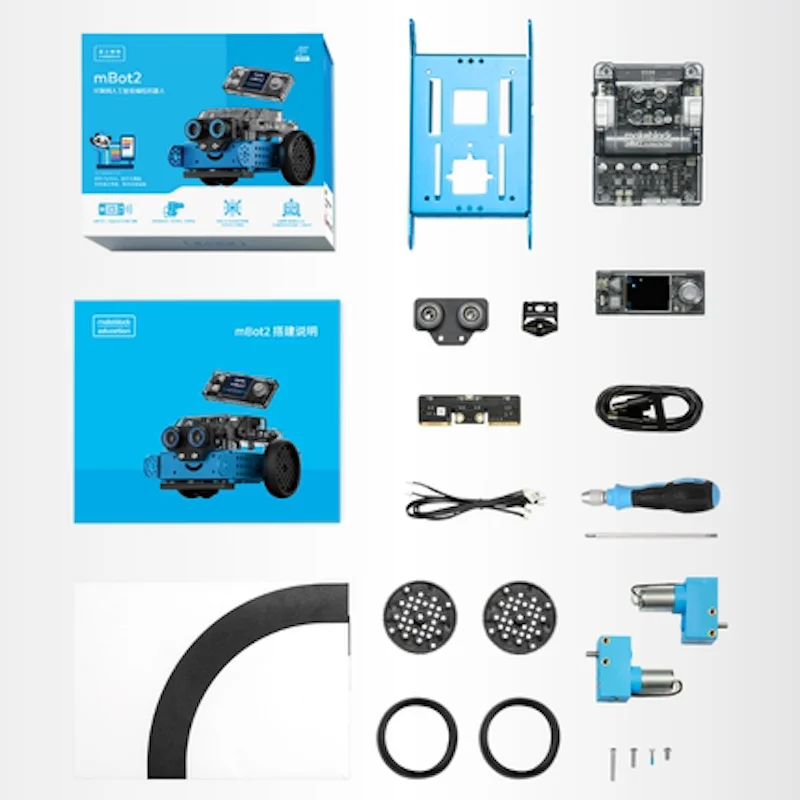 Makeblock mBot Neo mBot2 Coding Robotics Kit for Beginner Support Scratch and Python Programming Remote Control Toy Car 4