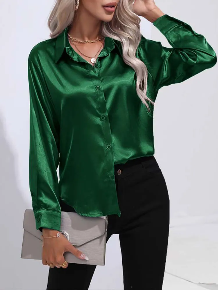 Рисунок 3 - Женская атласная рубашка с длинным рукавом