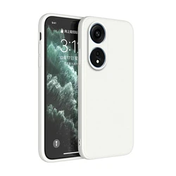Luxury Liquid Silicone Shockproof Soft Square Case Cover for Huawei Nova Y70 Plus (WHITE)