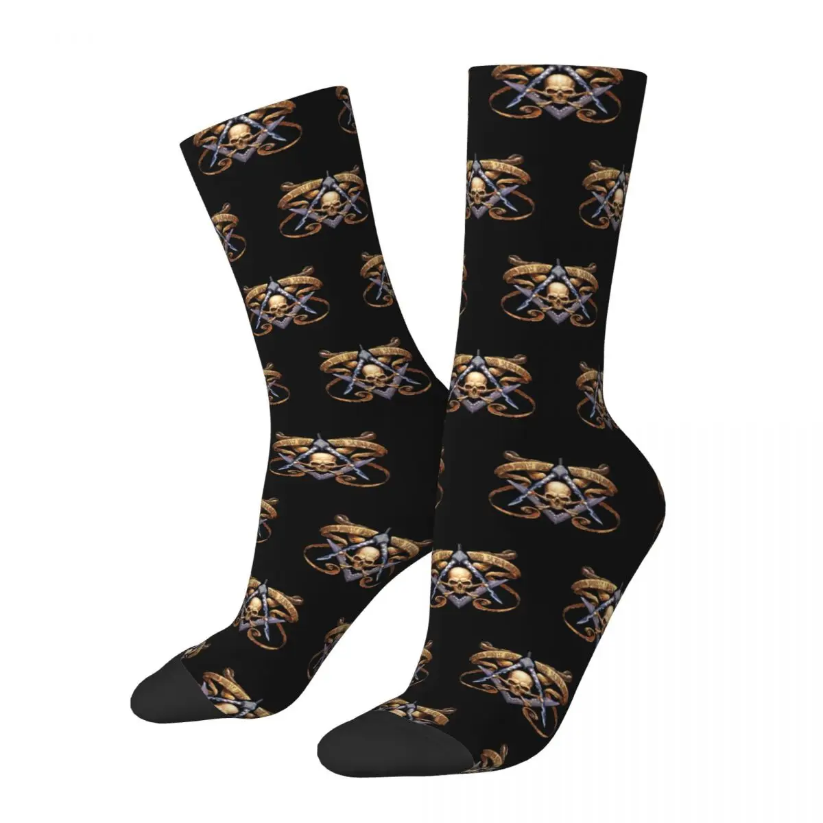 

Skull Freemasonry Unisex Winter Socks Hiking Happy Socks Street Style Crazy Sock