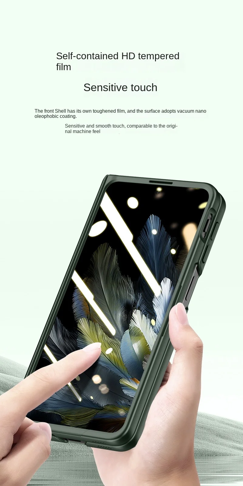 With Privacy Temped Glass Flim Full Protect Case For OnePlus One Plus Open Spring Hinge Hold Lens Cama protect_voghion.com